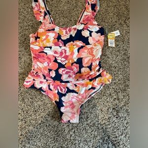 Kona Sol bathing suit. Size 16 flower pattern.